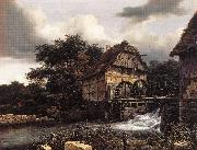 RUISDAEL, Jacob Isaackszon van, Two Water Mills and an Open Sluice dfh